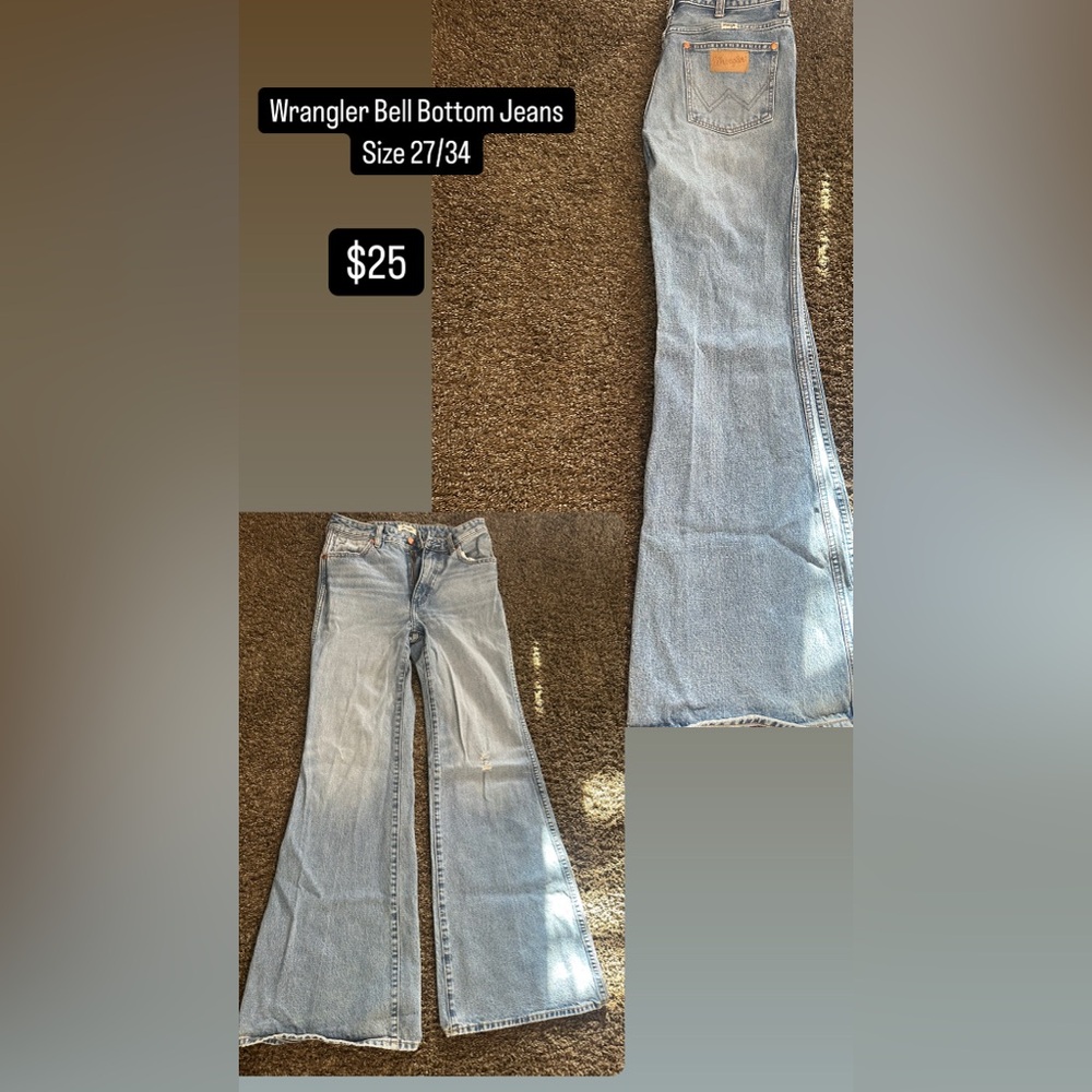 Wrangler Sky Blue Wide Leg Jeans